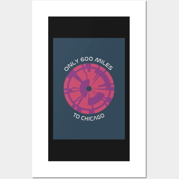 JPL/NASA Perseverance Parachute "600 miles to Chicago" Request Poster #2 Wall Art by Walford-Designs